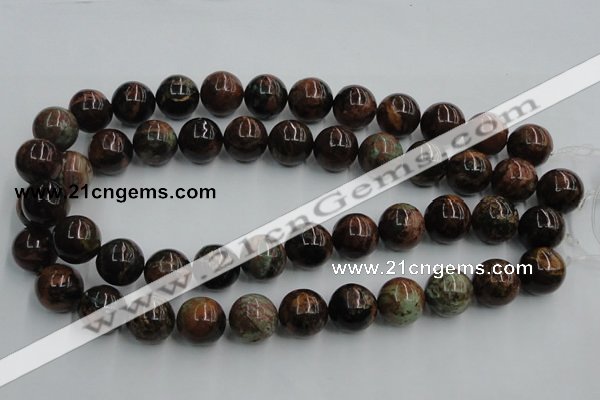 COP601 15.5 inches 16mm round green opal gemstone beads wholesale