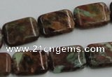 COP610 15.5 inches 13*18mm rectangle green opal gemstone beads