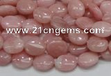 COP62 15.5 inches 8*10mm oval natural pink opal gemstone beads