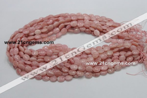 COP62 15.5 inches 8*10mm oval natural pink opal gemstone beads