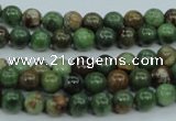 COP651 15.5 inches 6mm round green opal gemstone beads wholesale