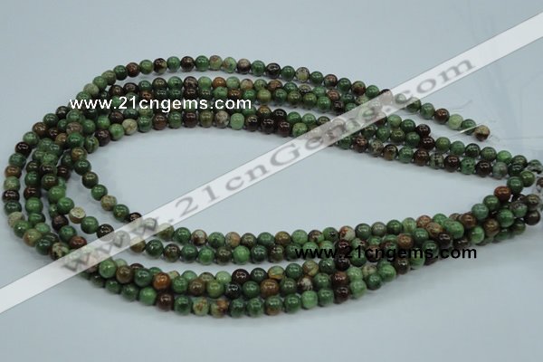 COP651 15.5 inches 6mm round green opal gemstone beads wholesale