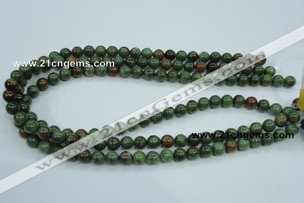 COP652 15.5 inches 8mm round green opal gemstone beads wholesale