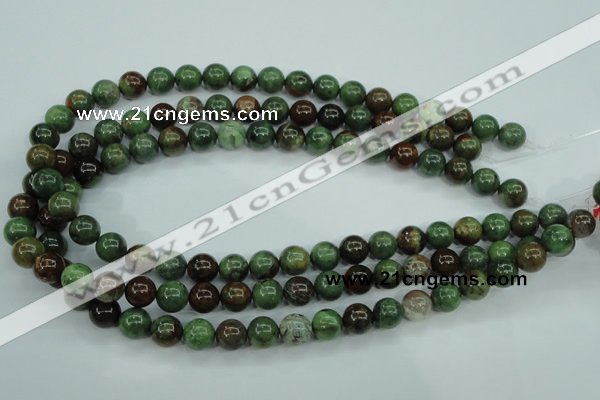 COP653 15.5 inches 10mm round green opal gemstone beads wholesale