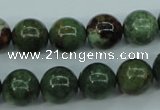 COP654 15.5 inches 12mm round green opal gemstone beads wholesale