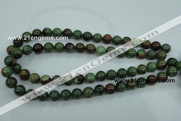 COP654 15.5 inches 12mm round green opal gemstone beads wholesale