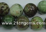 COP655 15.5 inches 14mm round green opal gemstone beads