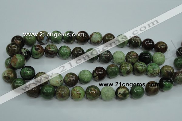 COP656 15.5 inches 16mm round green opal gemstone beads wholesale