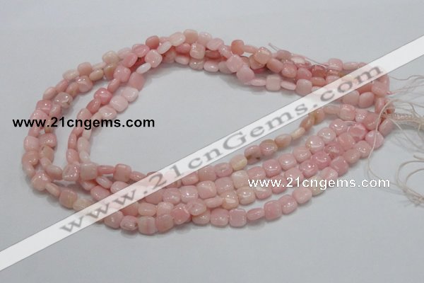 COP67 15.5 inches 8*8mm square natural pink opal gemstone beads