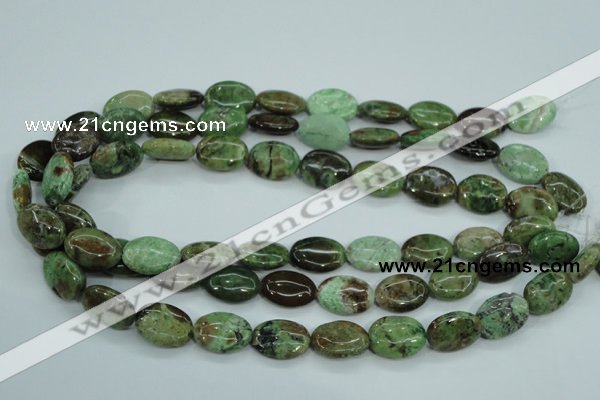 COP678 15.5 inches 13*18mm oval green opal gemstone beads