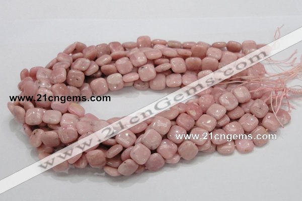 COP68 15.5 inches 12*12mm square natural pink opal gemstone beads