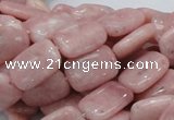 COP69 15.5 inches 10*14mm rectangle natural pink opal gemstone beads