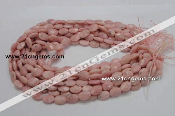 COP71 15.5 inches 10*14mm faceted oval natural pink opal beads