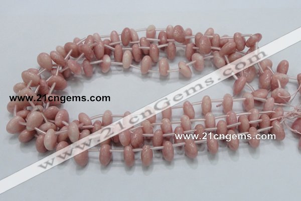 COP75 15.5 inches 13*13mm triangle natural pink opal gemstone beads