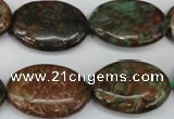 COP758 15.5 inches 18*25mm oval green opal gemstone beads