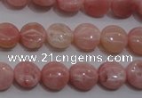 COP77 15.5 inches 10mm flat round natural pink opal gemstone beads