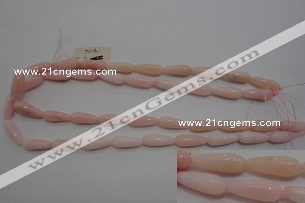 COP87 15.5 inches 8*20mm teardrop natural pink opal gemstone beads