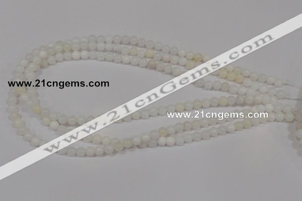 COP900 15.5 inches 6mm round natural white opal gemstone beads