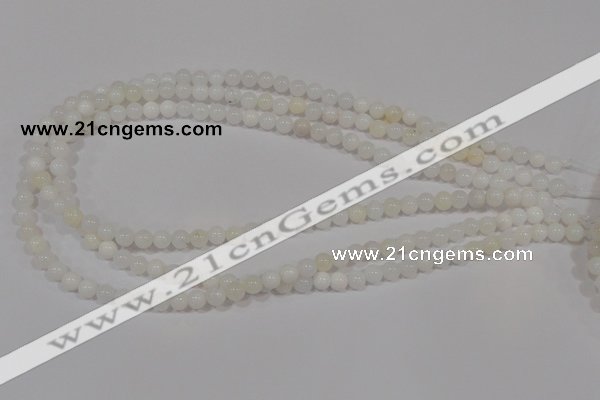COP901 15.5 inches 8mm round natural white opal gemstone beads