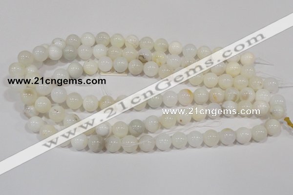 COP902 15.5 inches 10mm round natural white opal gemstone beads