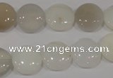 COP905 15.5 inches 14mm flat round natural white opal gemstone beads