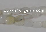 COP906 15.5 inches 8*10mm oval natural white opal gemstone beads