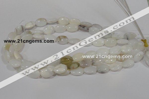 COP907 15.5 inches 13*18mm oval natural white opal gemstone beads