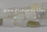 COP913 15.5 inches 12*16mm rectangle natural white opal gemstone beads