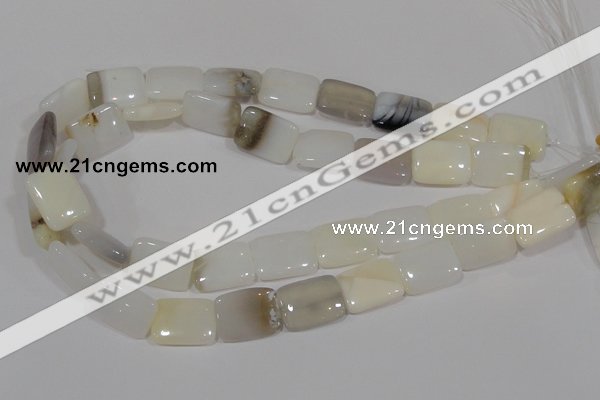 COP914 15.5 inches 13*18mm rectangle natural white opal gemstone beads