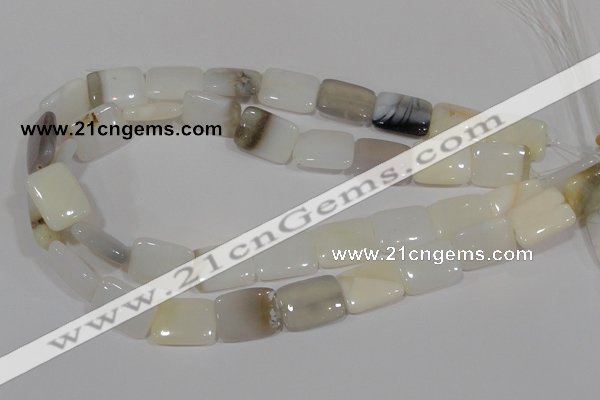 COP915 15.5 inches 15*20mm rectangle natural white opal gemstone beads