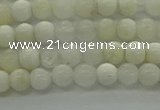 COP920 15.5 inches 4mm round white opal gemstone beads