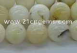 COP924 15.5 inches 12mm round white opal gemstone beads