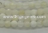 COP930 15.5 inches 4mm faceted round white opal gemstone beads