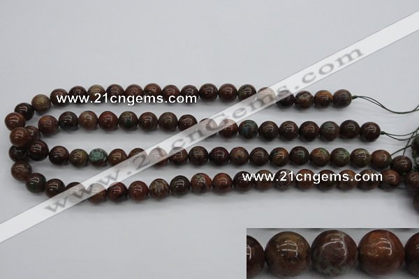COP953 15.5 inches 10mm round green opal gemstone beads wholesale