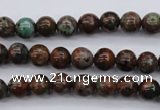 COP985 15.5 inches 6mm round green opal gemstone beads wholesale