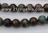 COP987 15.5 inches 10mm round green opal gemstone beads wholesale