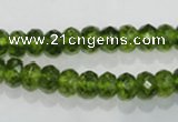 COQ100 15.5 inches 5*8mm faceted rondelle dyed olive quartz beads