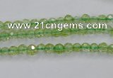 COQ11 16 inches 6mm faceted round dyed olive quartz beads wholesale