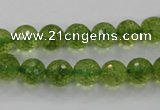 COQ15 16 inches 12mm faceted round dyed olive quartz beads wholesale