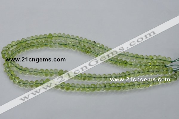 COQ20 16 inches 5*10mm rondelle dyed olive quartz beads wholesale