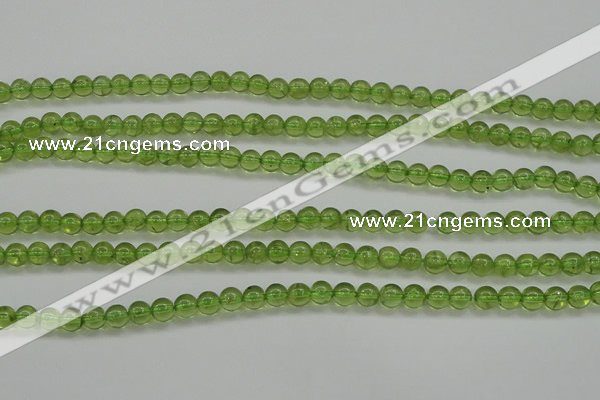 COQ202 15.5 inches 4mm - 5mm round natural olive quartz beads