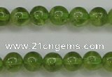 COQ203 15.5 inches 6mm - 7mm round natural olive quartz beads