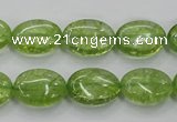 COQ24 16 inches 12*16mm oval dyed olive quartz beads wholesale