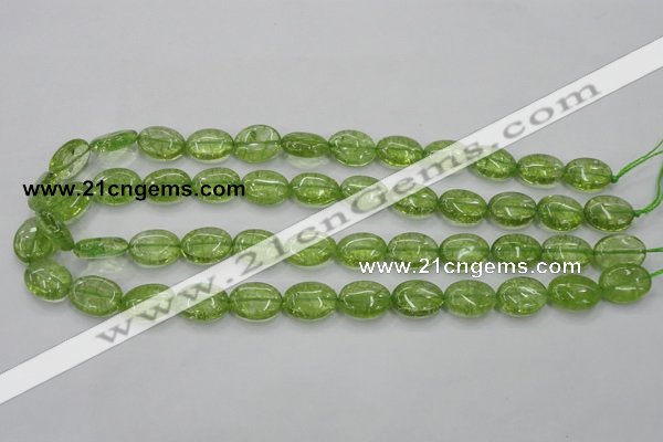 COQ24 16 inches 12*16mm oval dyed olive quartz beads wholesale