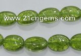 COQ36 15.5 inches 10*14mm oval dyed olive quartz beads wholesale