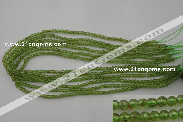 COQ51 15.5 inches 4mm round natural olive quartz beads wholesale