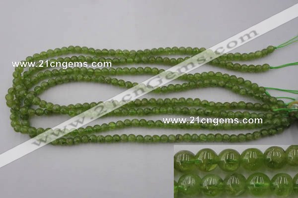 COQ52 15.5 inches 6mm round natural olive quartz beads wholesale