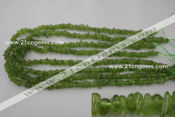 COQ61 15.5 inches 3*7mm natural olive quartz chips beads wholesale