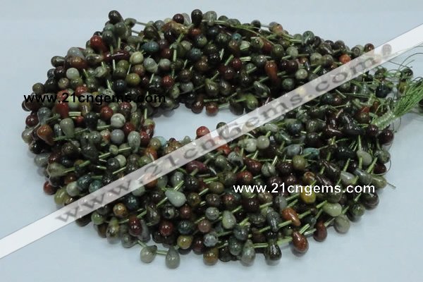 COS02 15.5 inches 6*10mm teardrop ocean stone beads wholesale