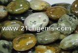 COS05 15.5 inches 12*16mm oval ocean stone beads wholesale